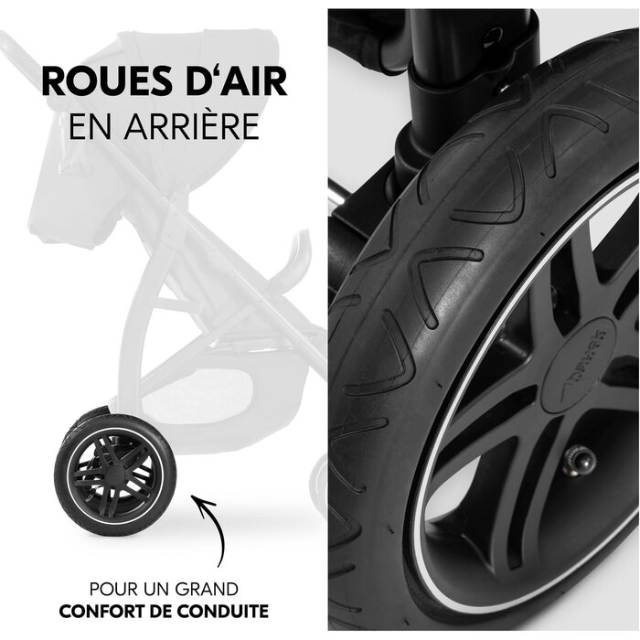 Poussette tout-terrain Rapid 4D Air noire - Jusqu'à 35% de réduction