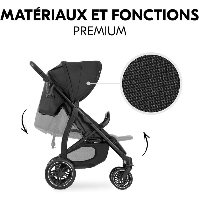 Poussette tout-terrain Rapid 4D Air noire - Jusqu'à 35% de réduction