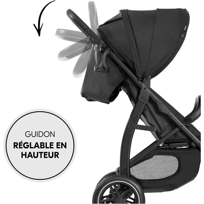 Poussette tout-terrain Rapid 4D Air noire - Jusqu'à 35% de réduction