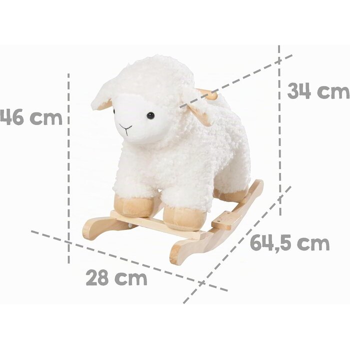 Mouton à bascule en peluche douce - Jusqu'à 34% de remise