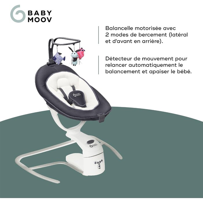 Balançoire Bébé Pivotante 360° - Couleur Zinc - Jusqu'à -35%