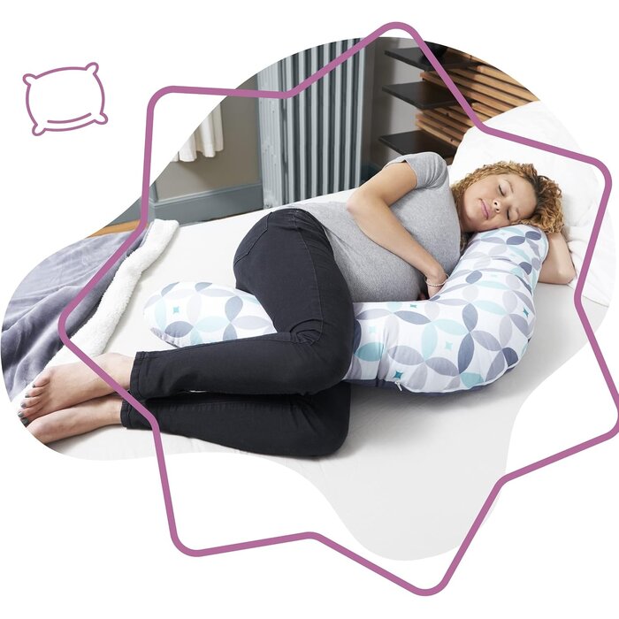 Coussin d'allaitement et grossesse 150 cm - Motif graphique - Jusqu'à -28%