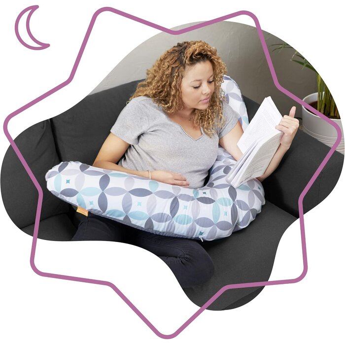 Coussin d'allaitement et grossesse 150 cm - Motif graphique - Jusqu'à -28%