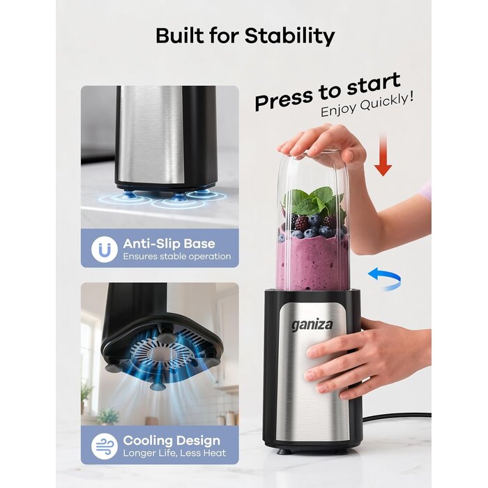Mini blender 900W avec 3 bols - Jusqu'à 33% de remise