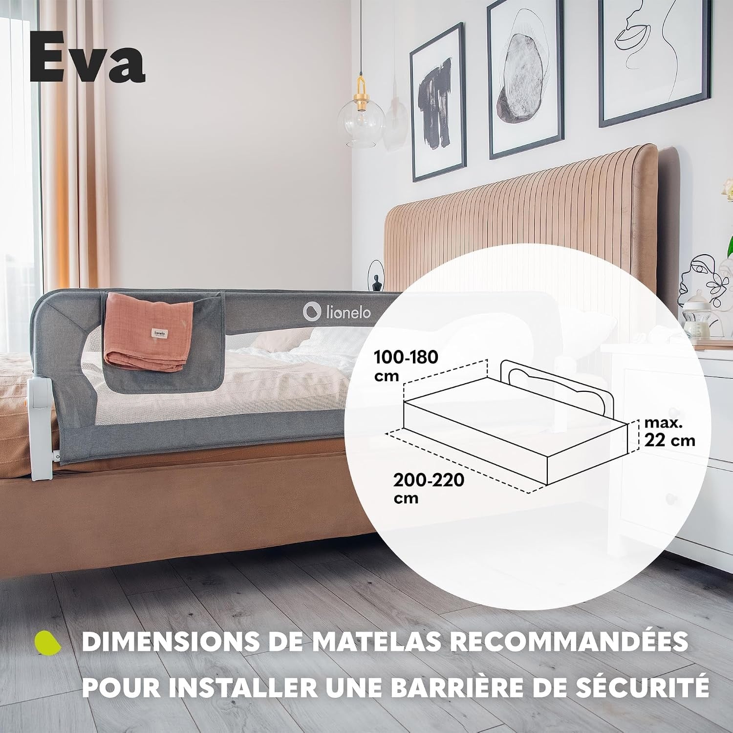 Barrière de sécurité lit enfant 150 cm - Pliable - Jusqu'à 33% de remise