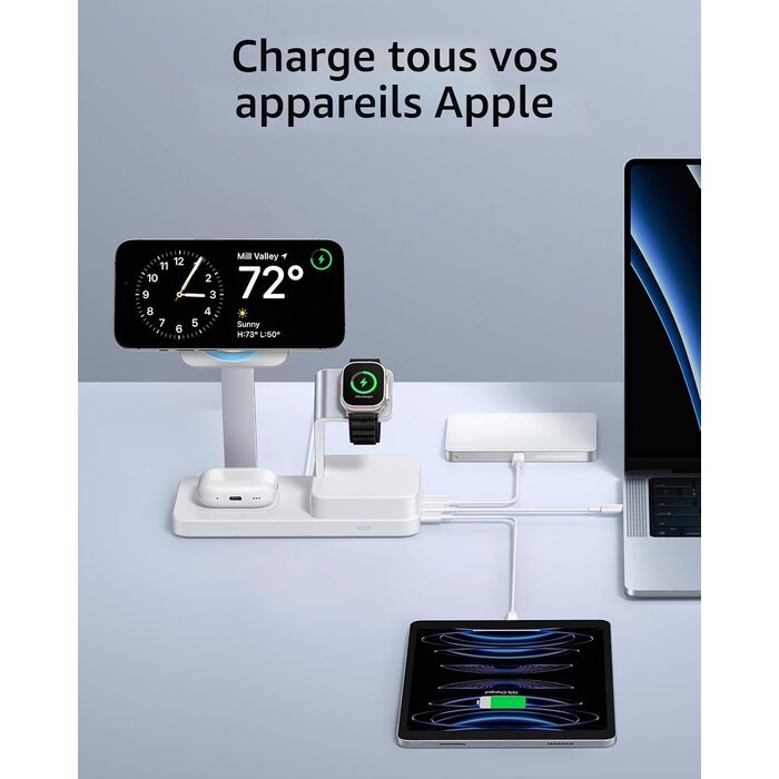 Station de recharge magnétique 6-en-1 100W : jusqu'à -34% sur le prix