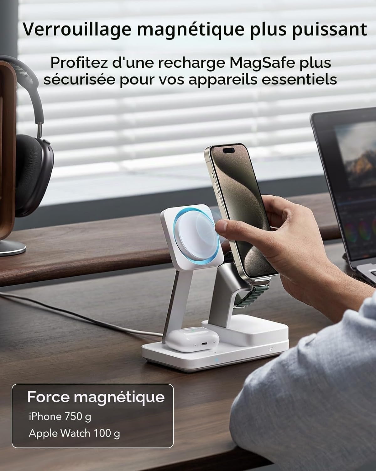 Station de recharge magnétique 6-en-1 100W : jusqu'à -34% sur le prix