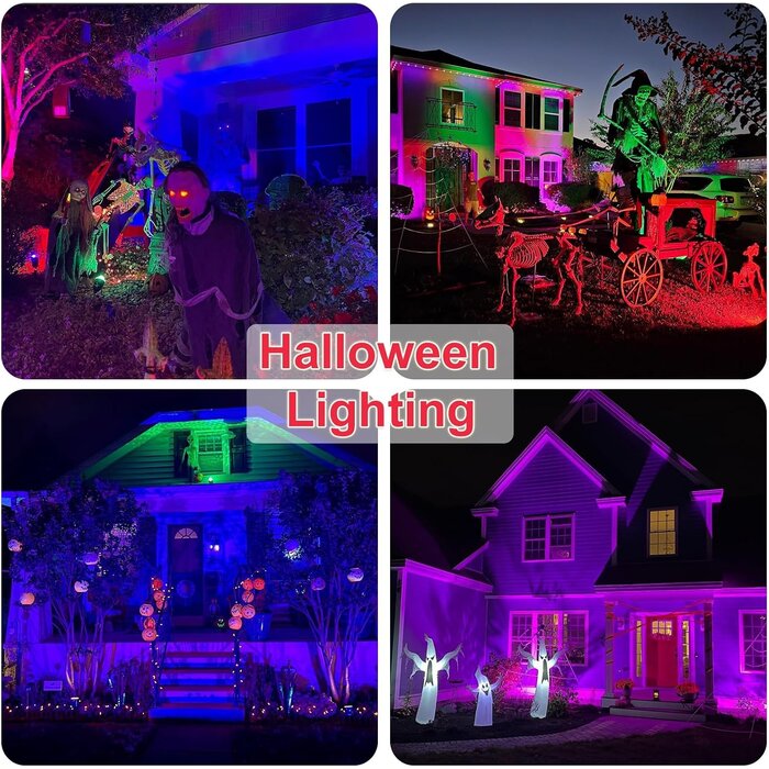 Lot de 4 projecteurs LED 50W RGB connectés - Étanches IP66 - Jusqu'à 34% de remise