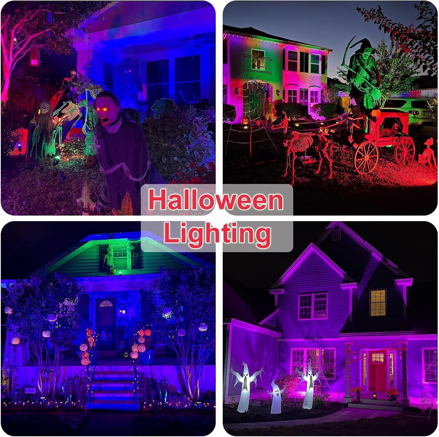 Lot de 4 projecteurs LED 50W RGB connectés - Étanches IP66 - Jusqu'à 34% de remise
