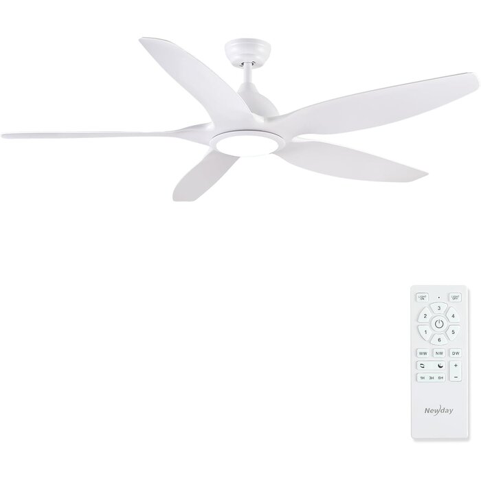 Ventilateur de plafond LED 153 cm - Silencieux et Dimmable - Jusqu'à -34%