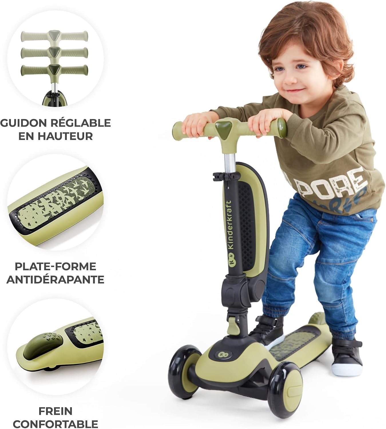 Trottinette et draisienne 2-en-1 Rose - Évolutive - Jusqu'à -34%