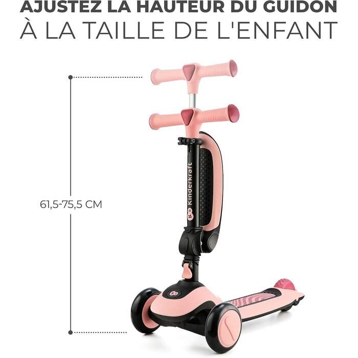 Trottinette et draisienne 2-en-1 Rose - Évolutive - Jusqu'à -34%