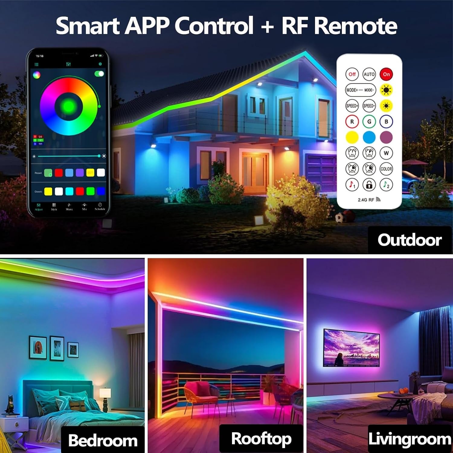 Ruban LED Extérieur 30m RGB+IC Intelligent - Jusqu'à -33% sur l'outlet