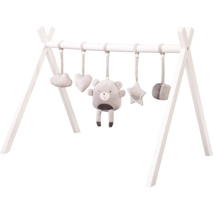 Portique d'éveil Montessori en bois - Blanc - Jusqu'à -33%