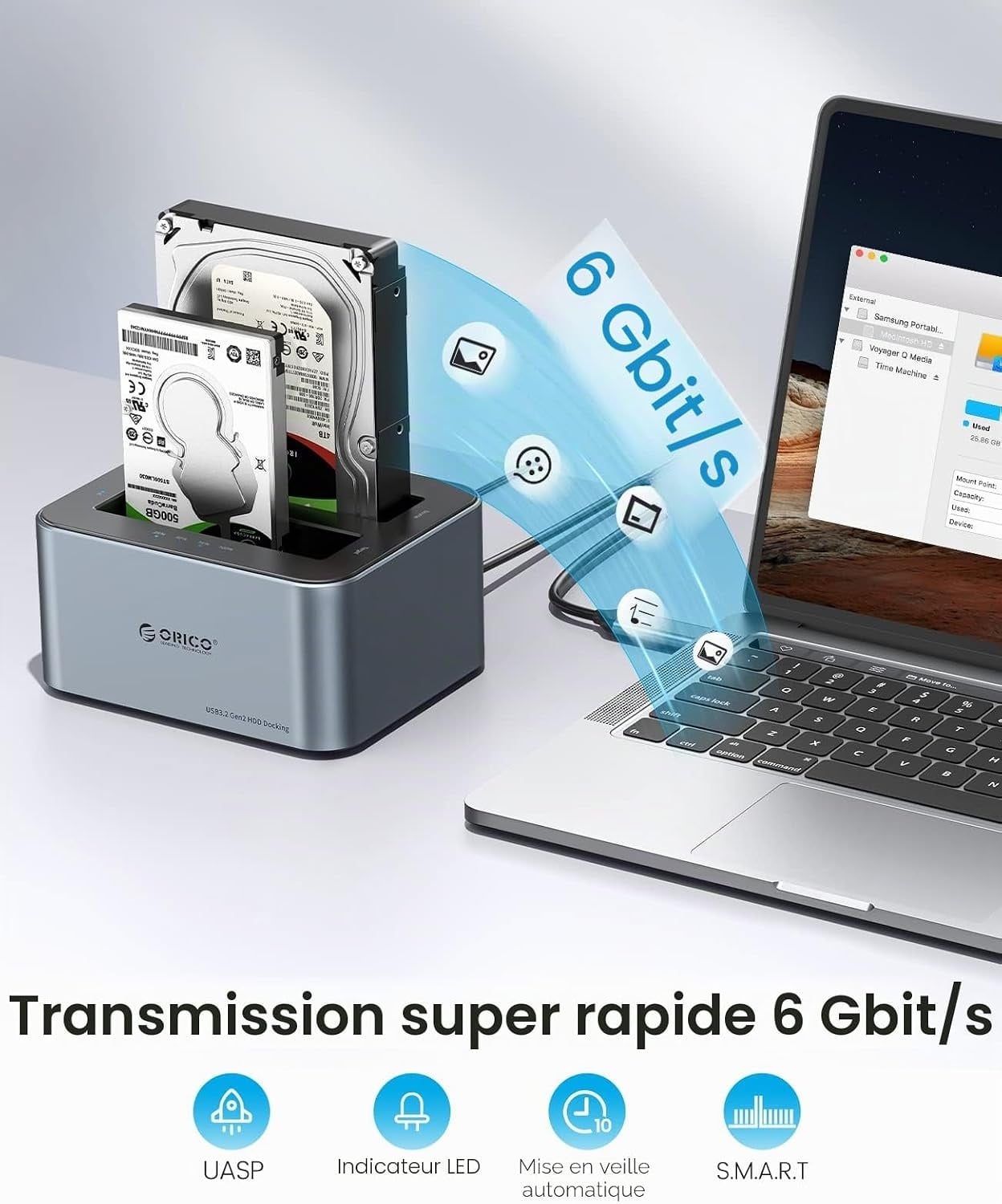 Station d'accueil double pour disques durs 36 To - Jusqu'à 34% de remise