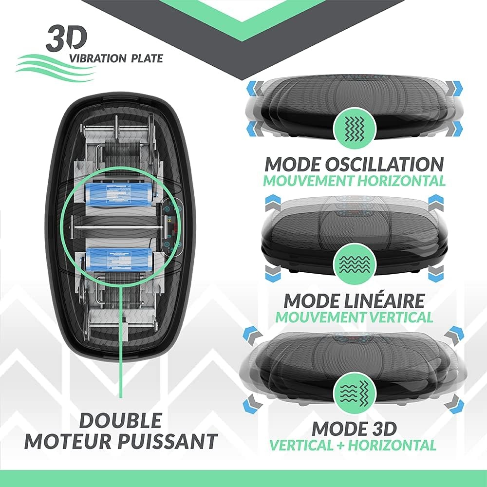 Plateforme Vibrante 3D Double Moteur : Jusqu'à -56% sur votre remise en forme