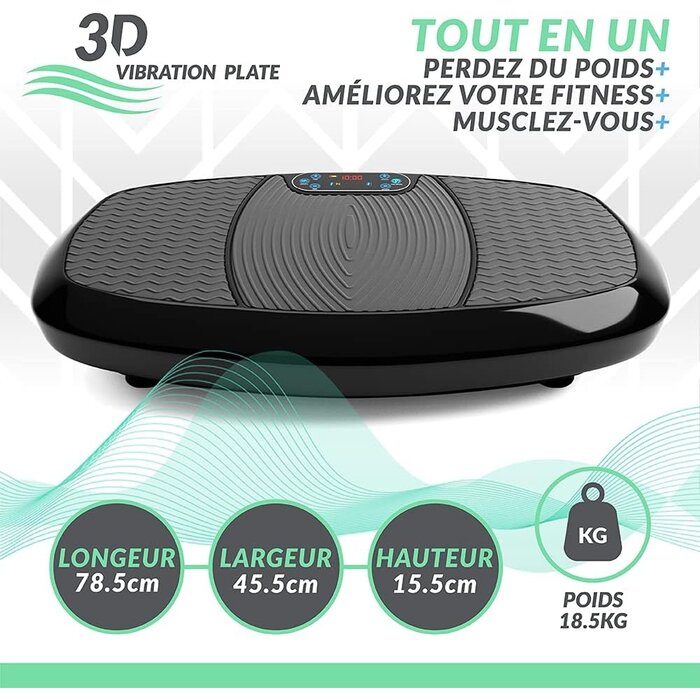 Plateforme Vibrante 3D Double Moteur : Jusqu'à -56% sur votre remise en forme