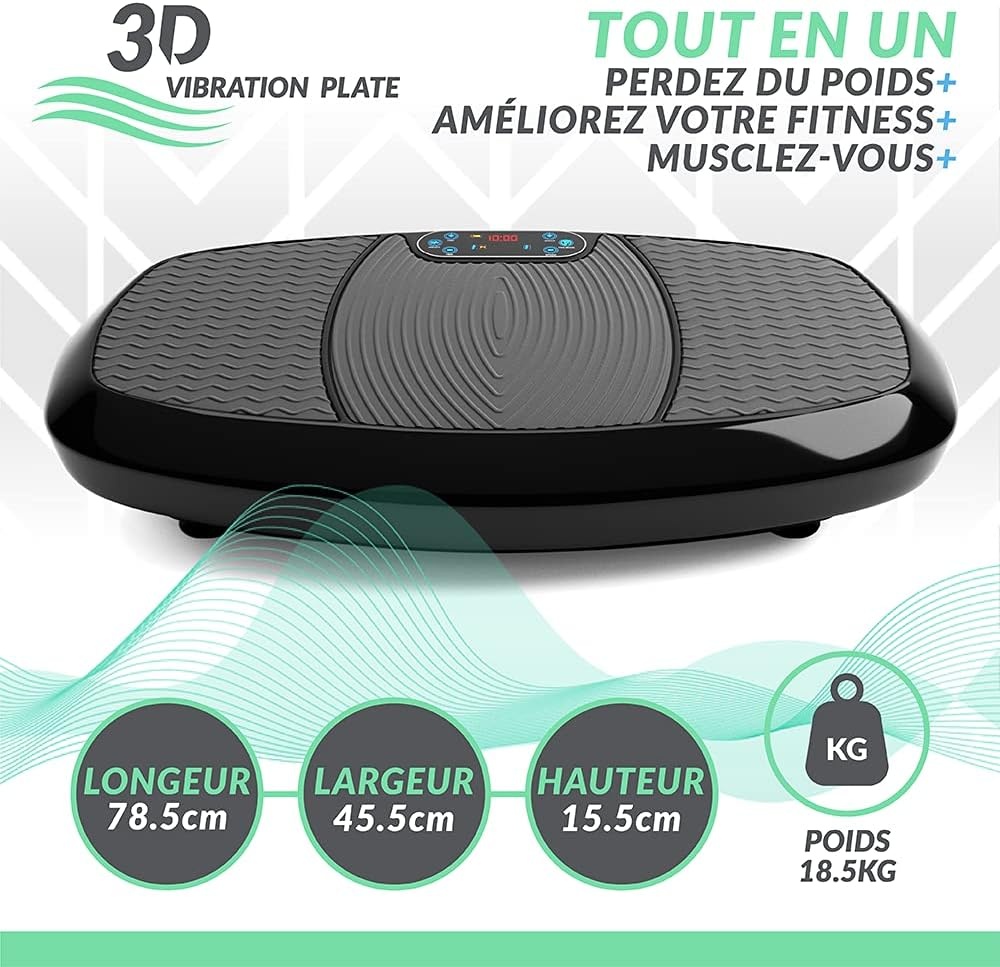 Plateforme Vibrante 3D Double Moteur : Jusqu'à -56% sur votre remise en forme