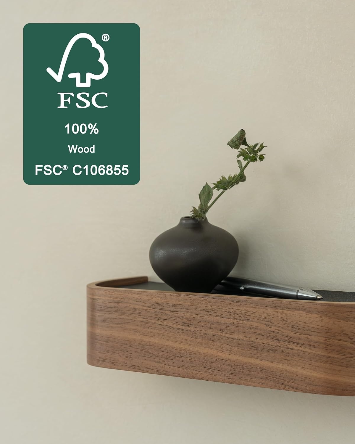 Porte-clés mural en bois de noyer minimaliste - Jusqu'à 32% de remise