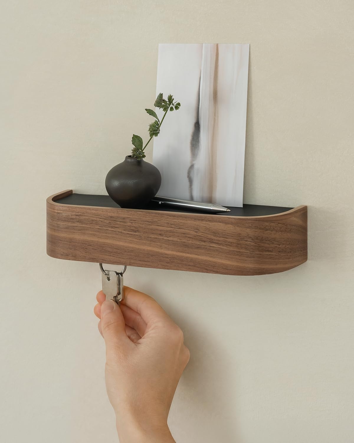 Porte-clés mural en bois de noyer minimaliste - Jusqu'à 32% de remise