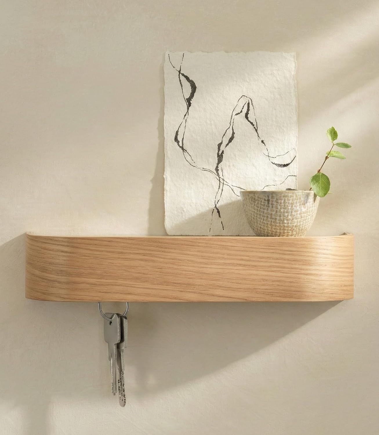 Porte-clés mural en bois de noyer minimaliste - Jusqu'à 32% de remise