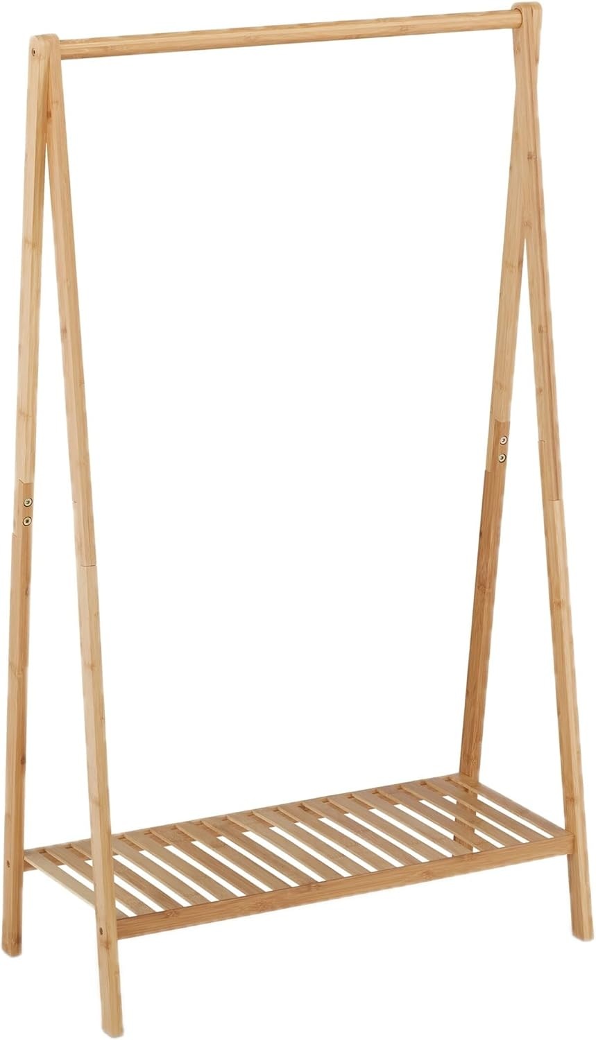Portant à vêtements en bambou avec étagère - Jusqu'à -32% sur l'outlet