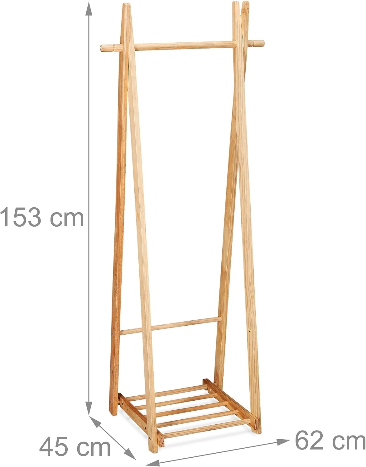Portant à vêtements en bois avec étagère - Jusqu'à 33% de remise