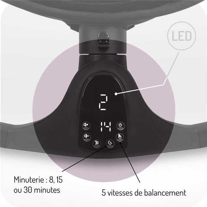Balançoire électrique bébé - Bluetooth, LED, télécommande - Jusqu'à -34%