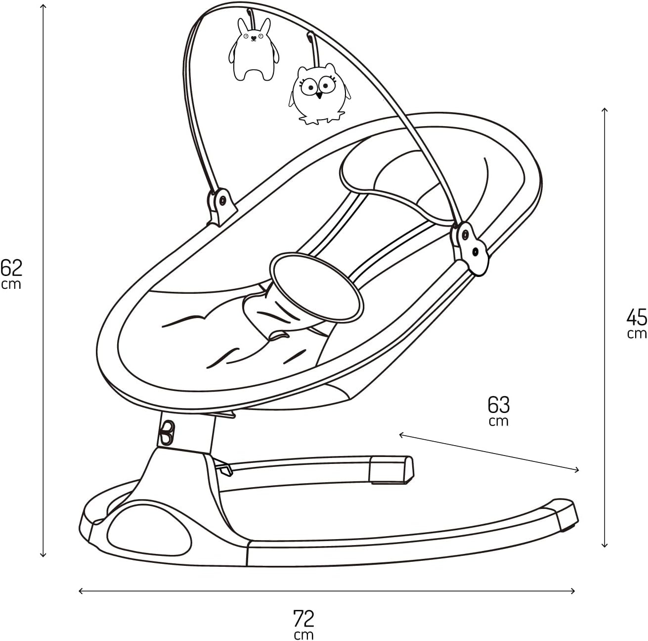 Balançoire électrique bébé - Bluetooth, LED, télécommande - Jusqu'à -34%