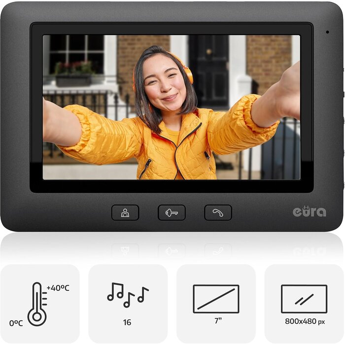 Visiophone WiFi 7 pouces Tuya - Ouverture de porte - Jusqu'à -35%