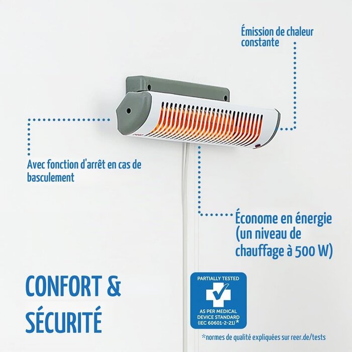 Chauffage radiant pour table à langer - Jusqu'à -34% sur le modèle outlet