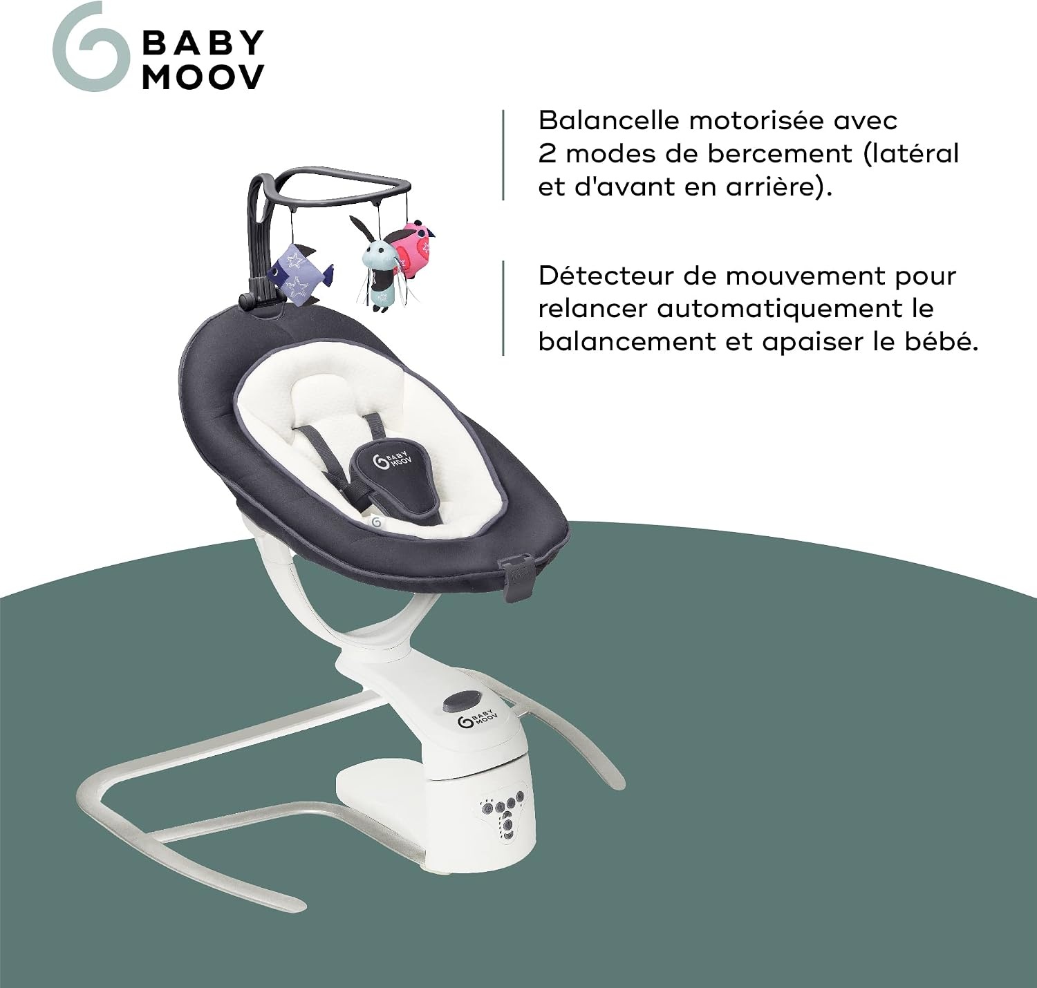 Balançoire Bébé Rotative 360° - Zinc - Jusqu'à -35%