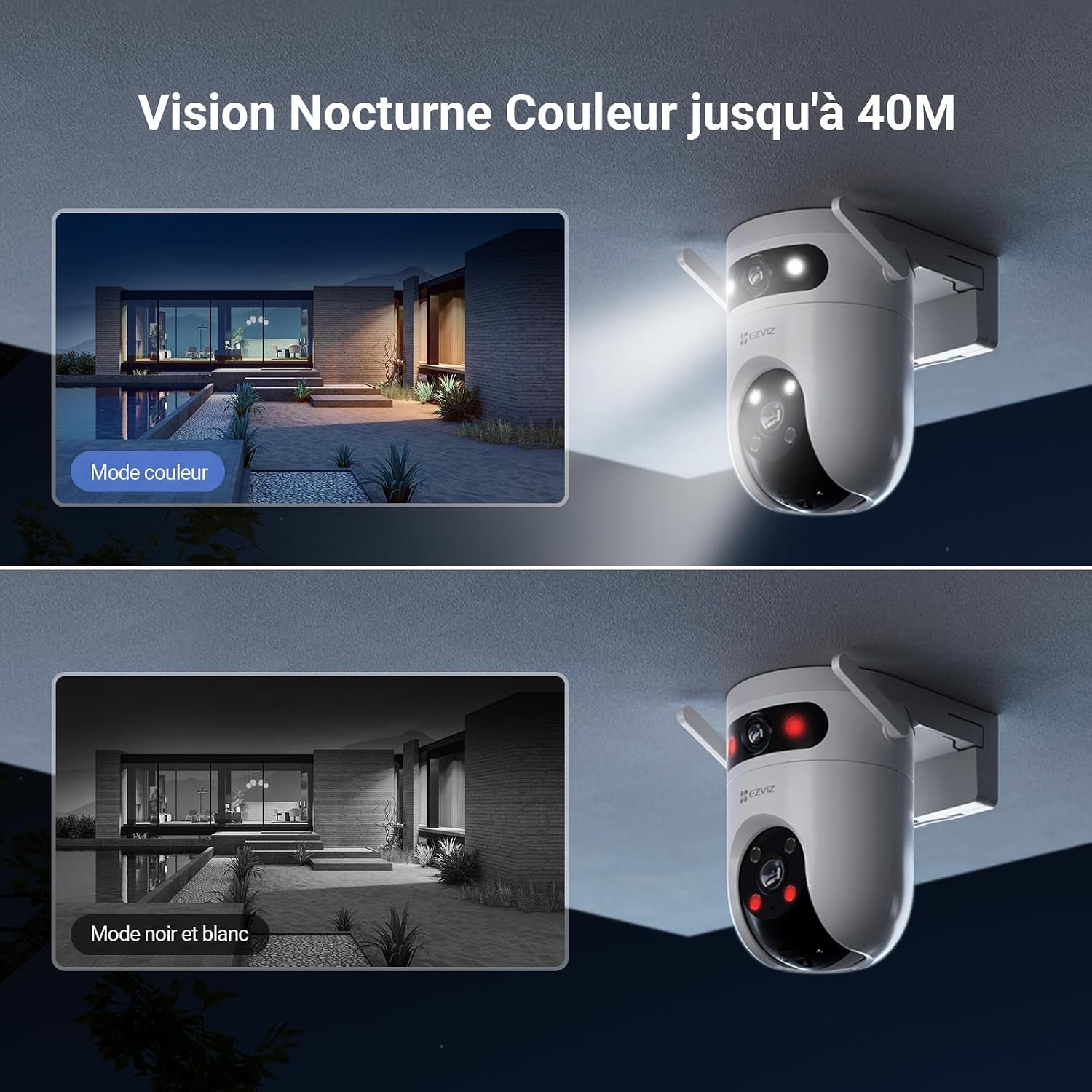 Caméra de surveillance 3K+3K, suivi IA, IP65 - Jusqu'à 34% de remise