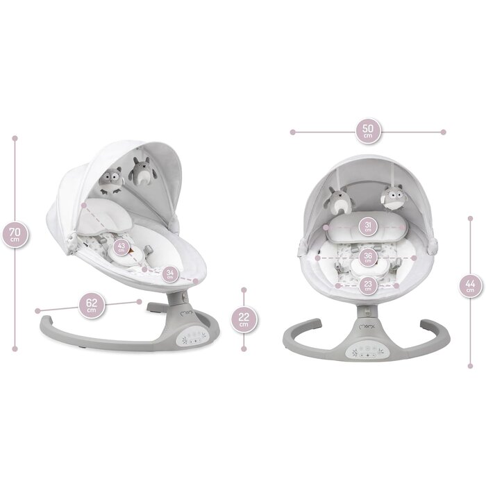 Balançoire bébé connectée, pliable et musicale - Jusqu'à 35% de réduction