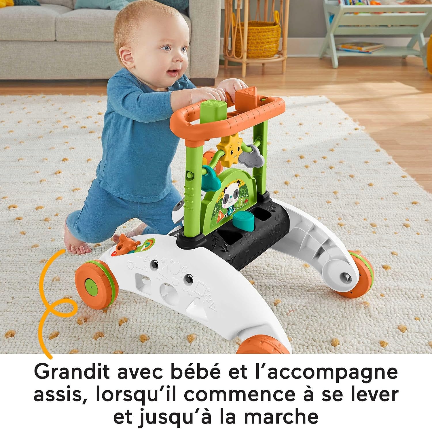 Fisher Price Chariot de marche panda 2-en-1 interactif - Jusqu'à 33% de remise