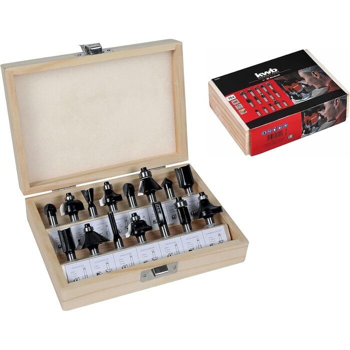 Coffret 15 fraises pour défonceuse carbure 8mm - Jusqu'à 32% de remise