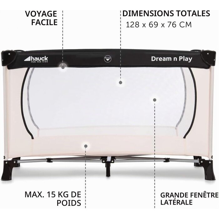 Lit de voyage pliable 120x60cm - Jusqu'à 34% de remise