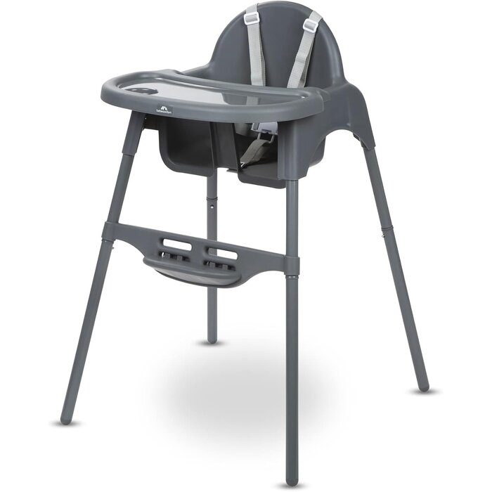 Chaise haute évolutive 2-en-1 gris foncé - Jusqu'à -33% sur l'outlet