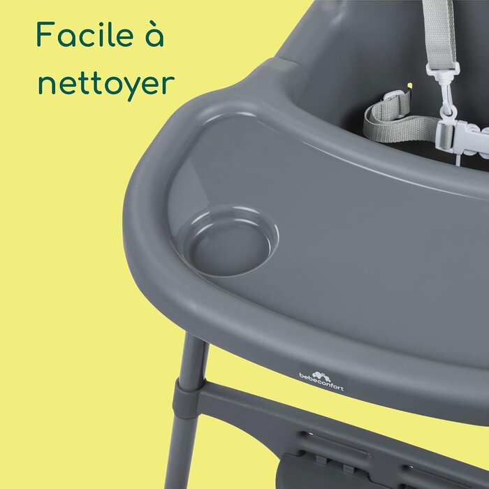 Chaise haute évolutive 2-en-1 gris foncé - Jusqu'à -33% sur l'outlet