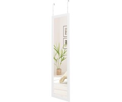 Miroir psyché mural réglable 33x119 cm blanc - Jusqu'à 33% de remise