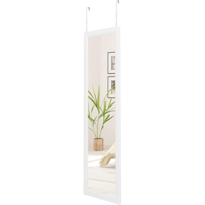 Miroir psyché mural réglable 33x119 cm blanc - Jusqu'à 33% de remise