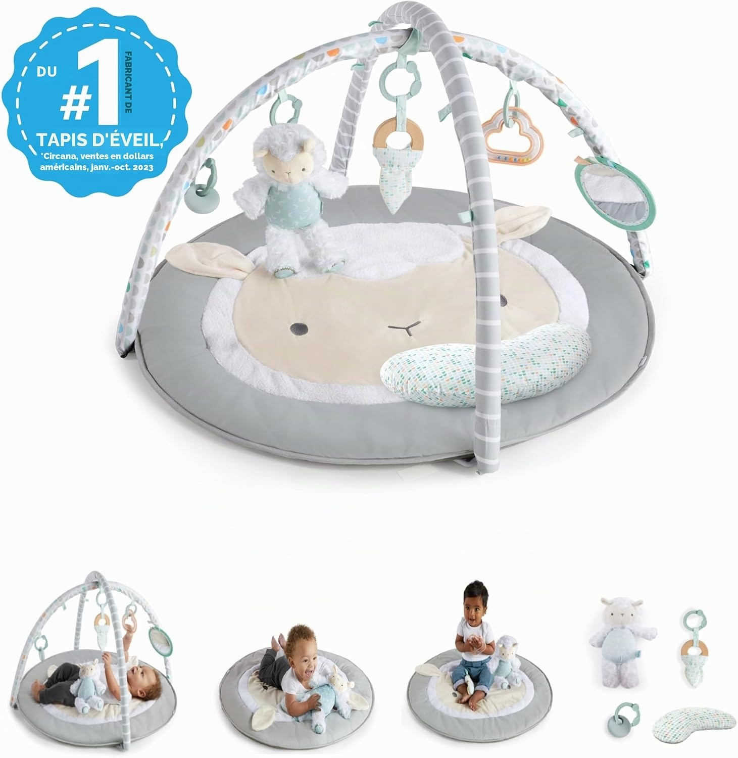 Tapis d'éveil ultra-doux avec arche et jouets - Jusqu'à -33%