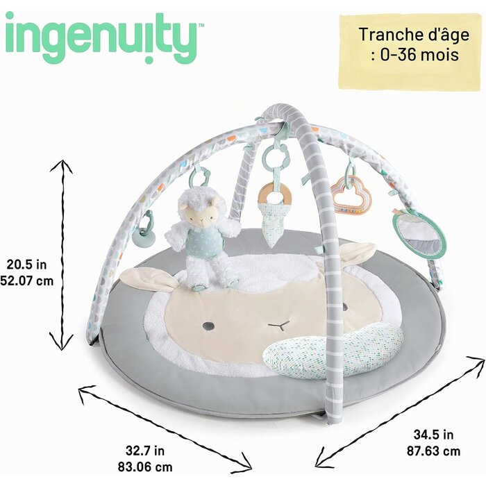 Tapis d'éveil ultra-doux avec arche et jouets - Jusqu'à -33%