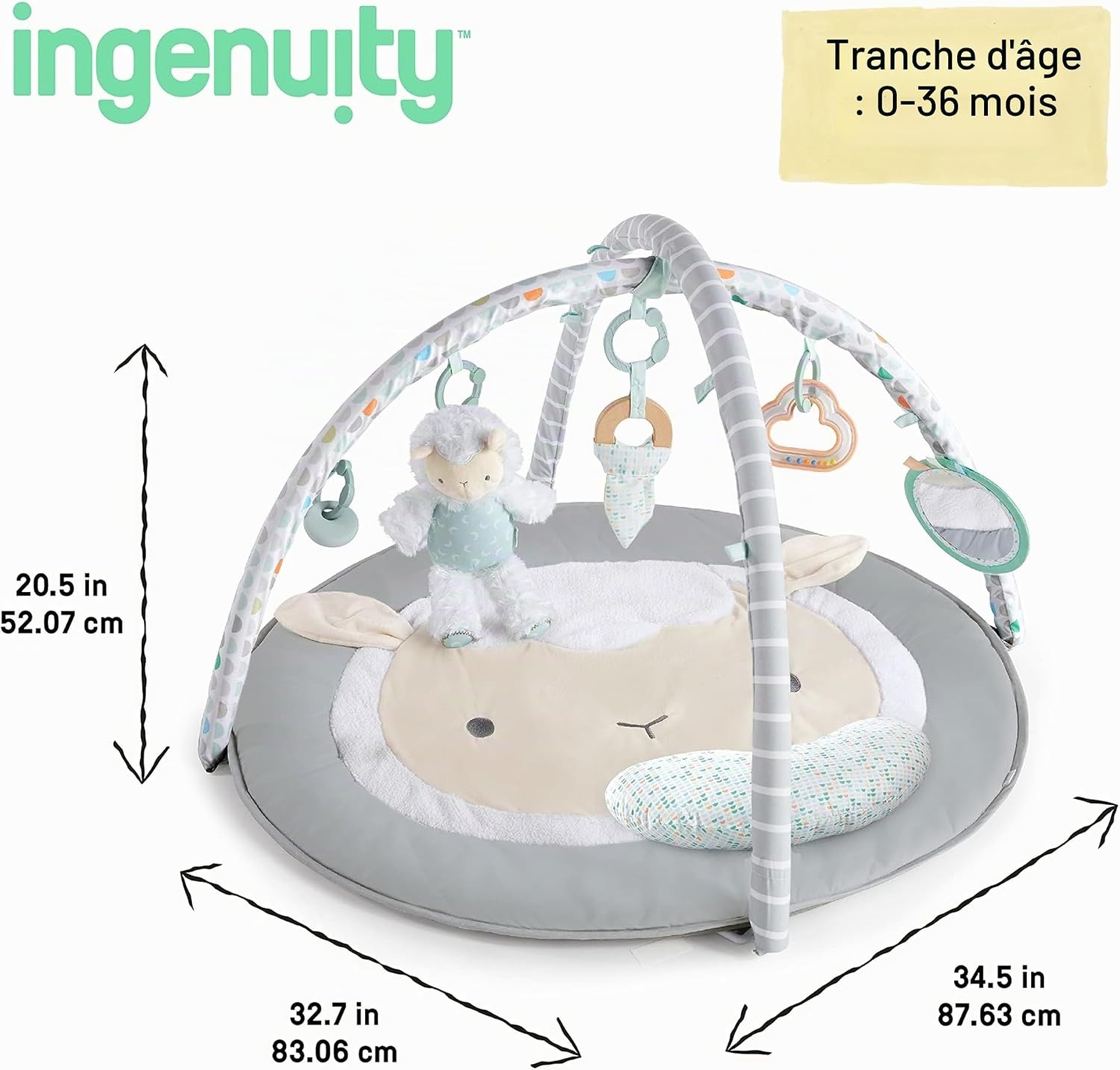 Tapis d'éveil ultra-doux avec arche et jouets - Jusqu'à -33%