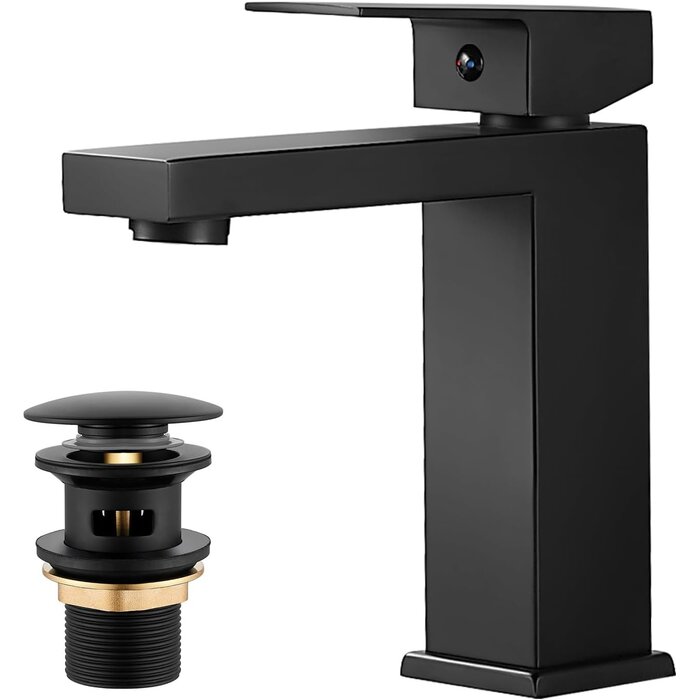 Mitigeur de lavabo carré noir mat - Jusqu'à -32%
