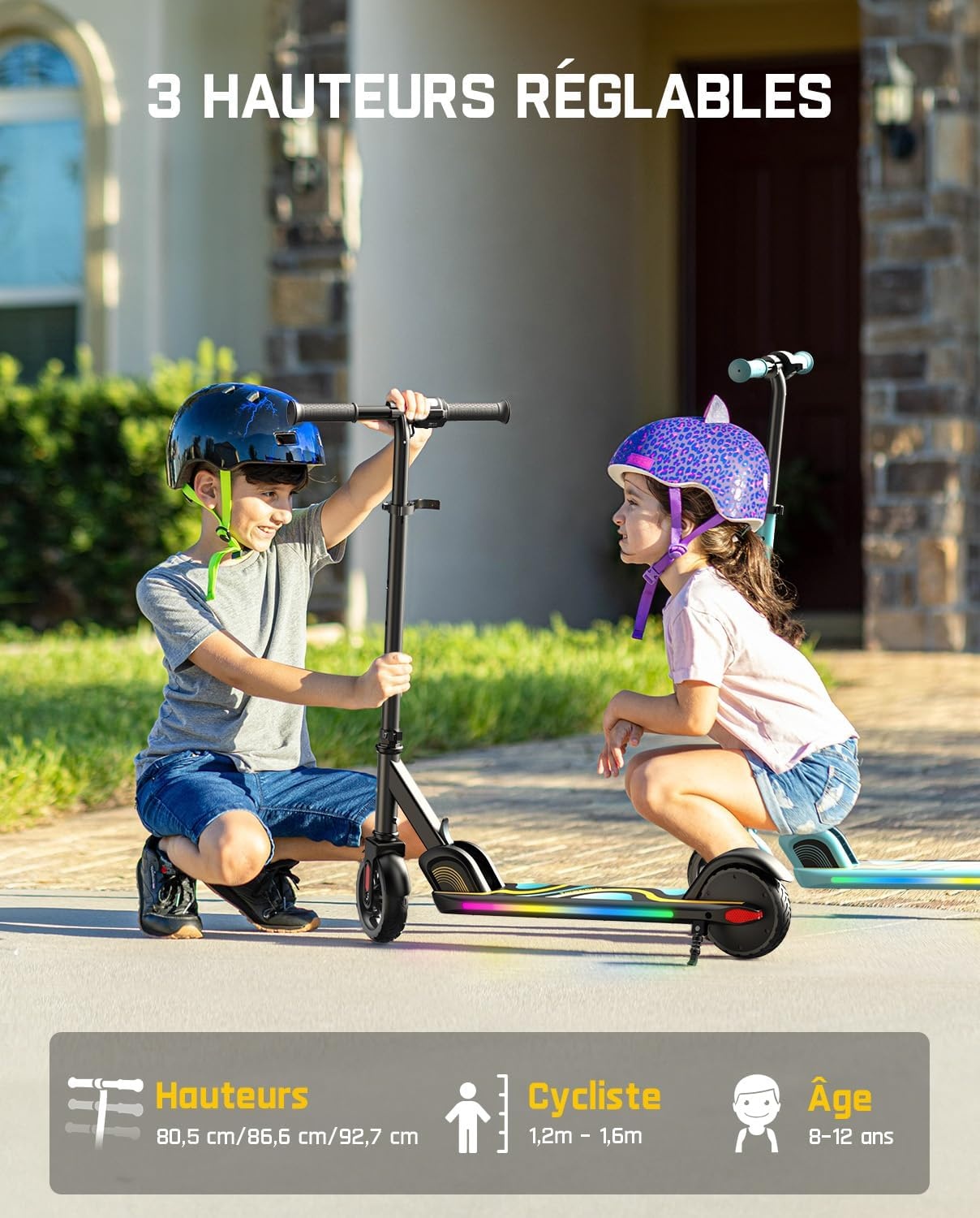 Trottinette électrique enfant réglable - Jusqu'à -35% sur le modèle déballé