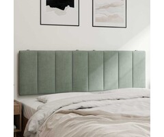 Vidaxl Coussin de tête de lit 160 cm en velours gris clair - Jusqu'à -48%