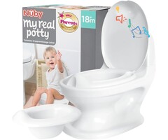 Pot d'apprentissage réaliste avec chasse d'eau - Blanc - 60% de remise