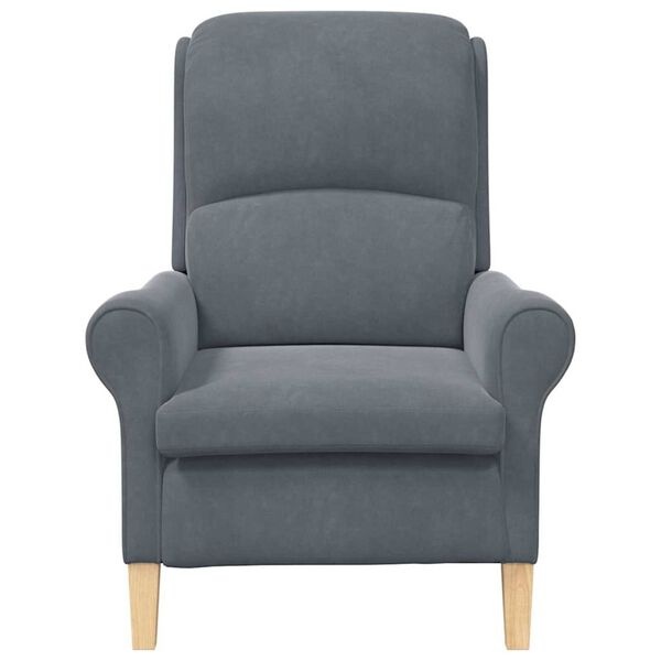 Vidaxl Fauteuil en velours gris foncé - Confort contemporain jusqu'à -41%