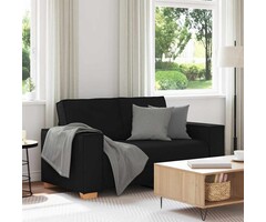 Vidaxl Canapé 2 places en tissu noir - Jusqu'à 34% de remise